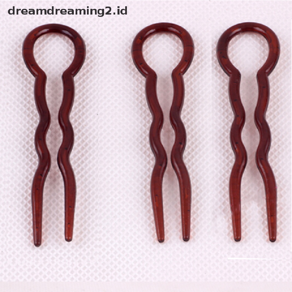 (LIKE) Favorite 3Pcs / 1 set Klip Spiral Ajaib Untuk Membuat Kepang Rambut