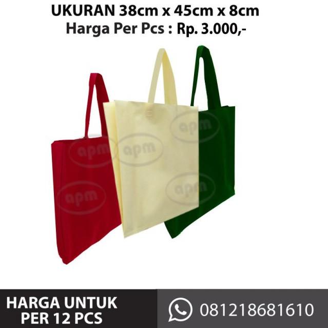 

Tas Spunbond / Goodiebag Lipat Samping Ukuran 38cm x 45cm x 8cm Polos - Putih