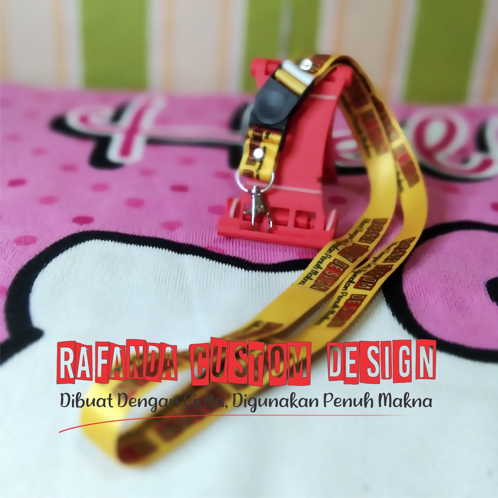 

Tali ID Card Lanyard Custom Cetak 2 Sisi Full Color NO SABLON
