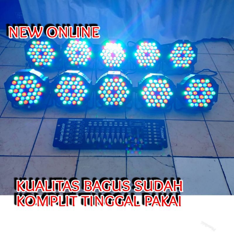 PAKET 10 BUAH PARLED REDSUN 36*3w RGB PLUS MIXER DMX 512