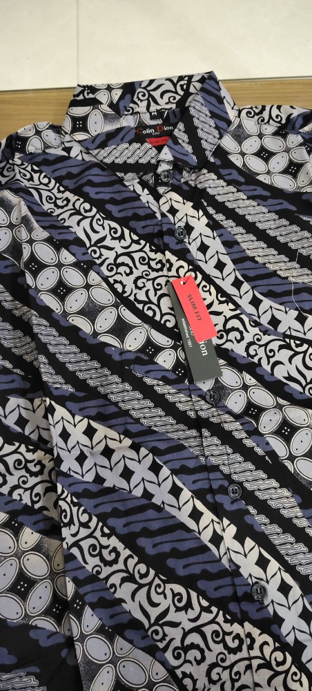 Cbl1124 Kemeja Batik Pria Slim Fit Lengan Panjang Colindion