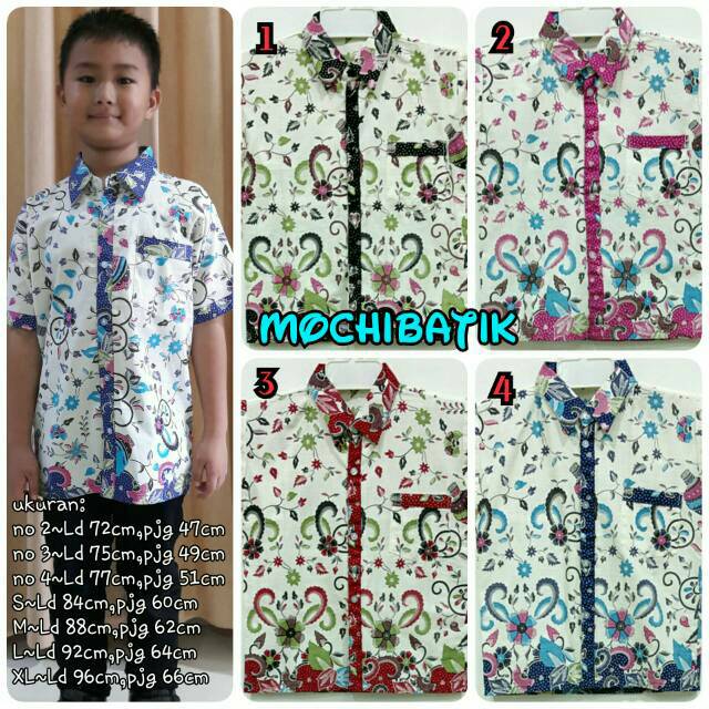 Hem Kemeja Batik Anak Cowok Gentong Polos