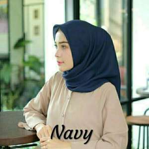 Hijab Segi Empat / Jilbab Segi Empat / Kerudung Segi Empat Polos - Navy