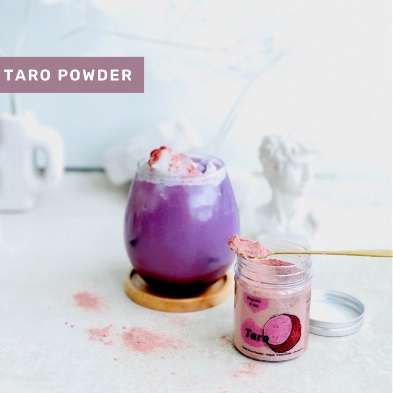 Organic&amp;Joy• Pure Taro Powder| Bubuk Taro Murni (MPASI, ube, ubi ungu, tepung ubi)