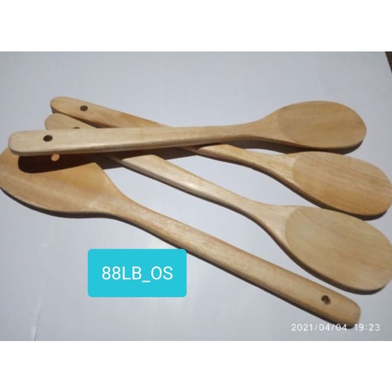 Sodet Kayu Bulat Halus / Sutil Kayu Bulat Halus / Spatula Kayu Bulat / Solet Kayu Bulat / Irus Kayu