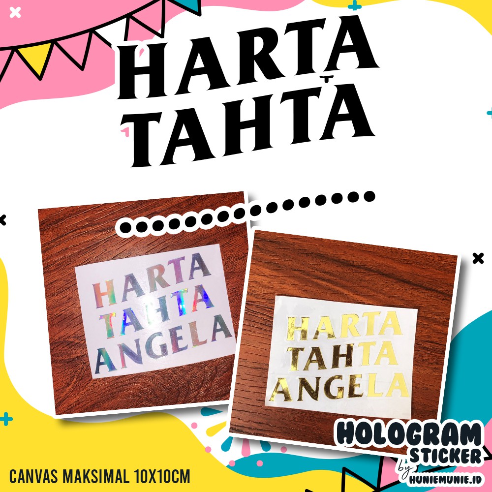 

Sticker Harta Tahta HOLOGRAM / GOLD TERMURAH Stiker - MIN ORDER 2