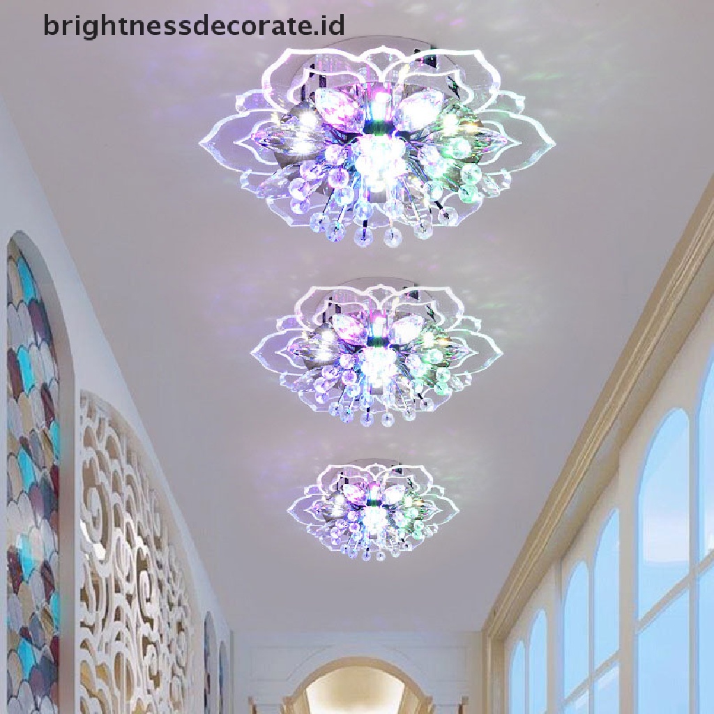 (birth) Lampu Plafon LED 9W 20cm Desain Kristal Modern Untuk Lorong