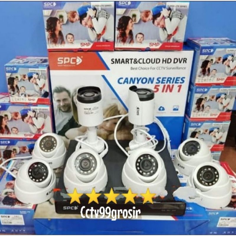 PROMO PAKET CCTV SPC 8CH 5MP PAKET 8 CAMERA SPC 5MP NON HDD