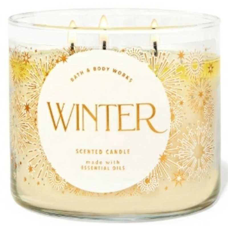 BATH &amp; BODY WORKS BBW WINTER 411 G LILIN BESAR 3 SUMBU PENGHARUM RUANGAN