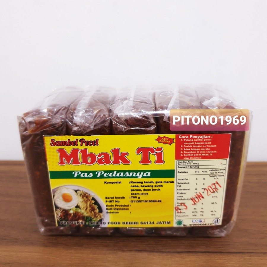 

Bumbu Sambal Pecel MBAK TI 700gr Khas Kediri