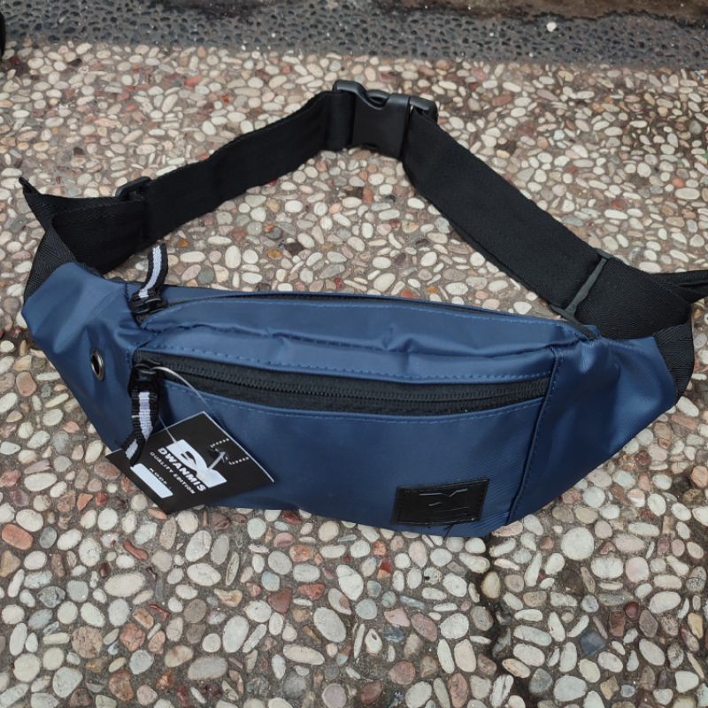 Tas Selempang Pria Konvesi | WaistBag Pria Original DM Bahan Kain