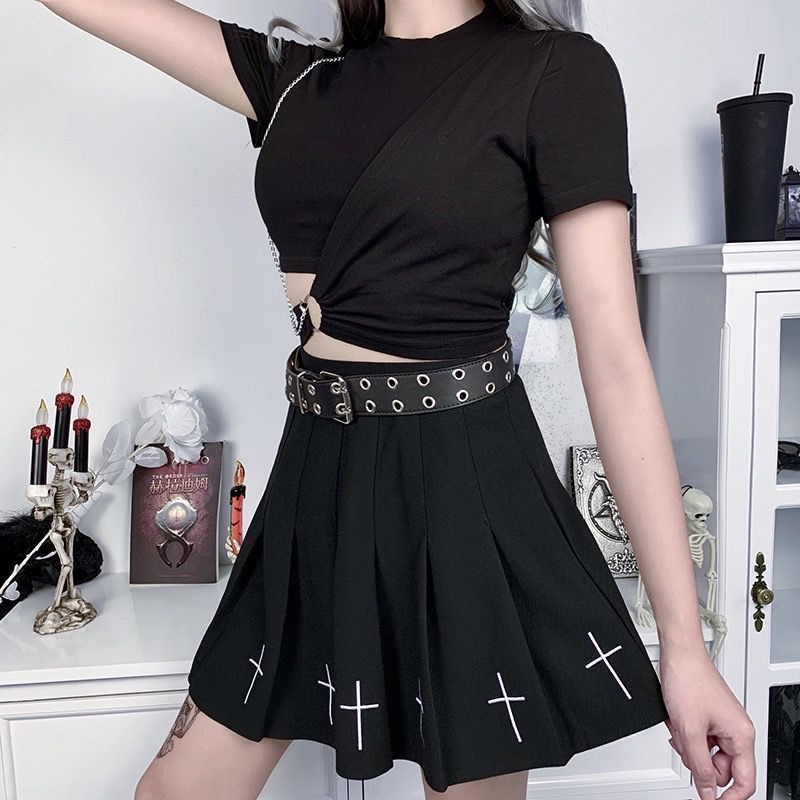 Gothic Sexy Ring Chain T-shirt 8590 (S/M/L)