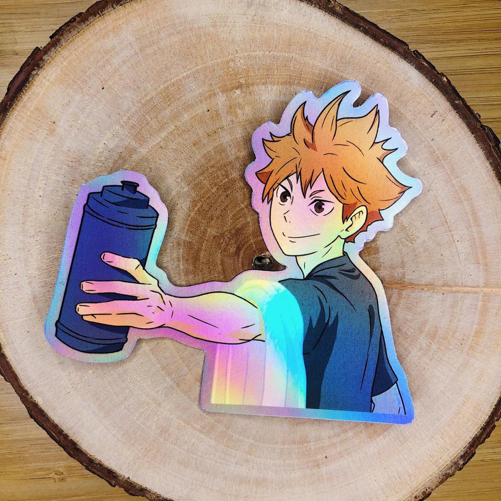 Haikyuu Hologram Sticker Hinata