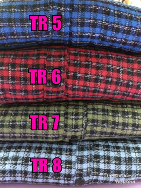 Tunik flanel Rempel Lengan Serut