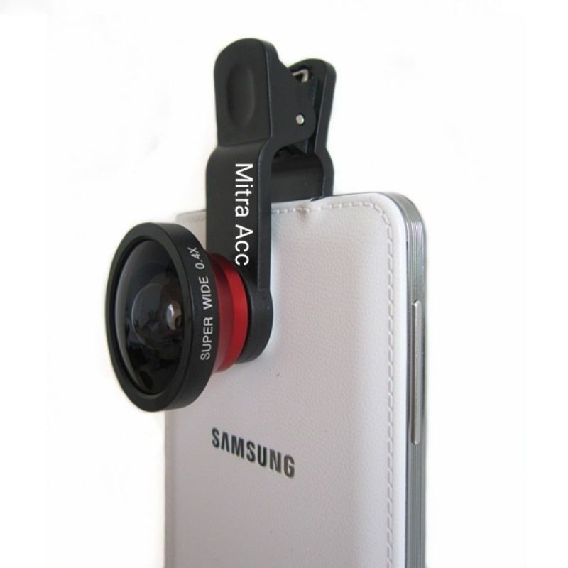 Lensa KAMERA dan SMARTPHONE Super Wide Zoom FISH EYE JEPIT UNIVERSAL