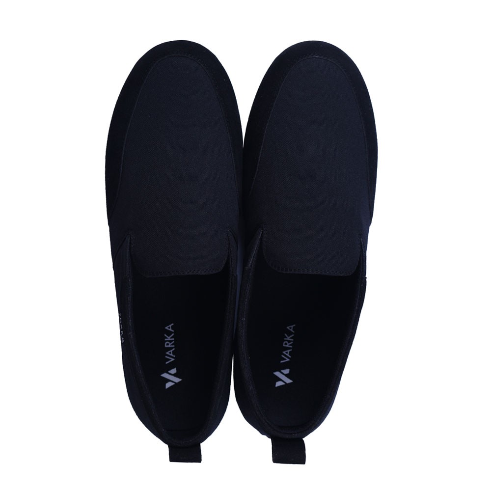 Sepatu Slip On Pria Varka V 054 Sepatu Kasual Pria Sepatu Santai - Hitam