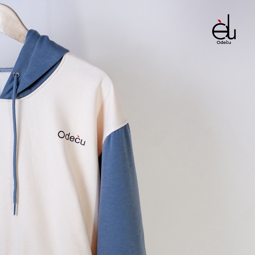 ODECU PREMIUM HOODIE TWO COLOR VANILLA DENIM SWEATER OVERSIZE WANITA PRIA