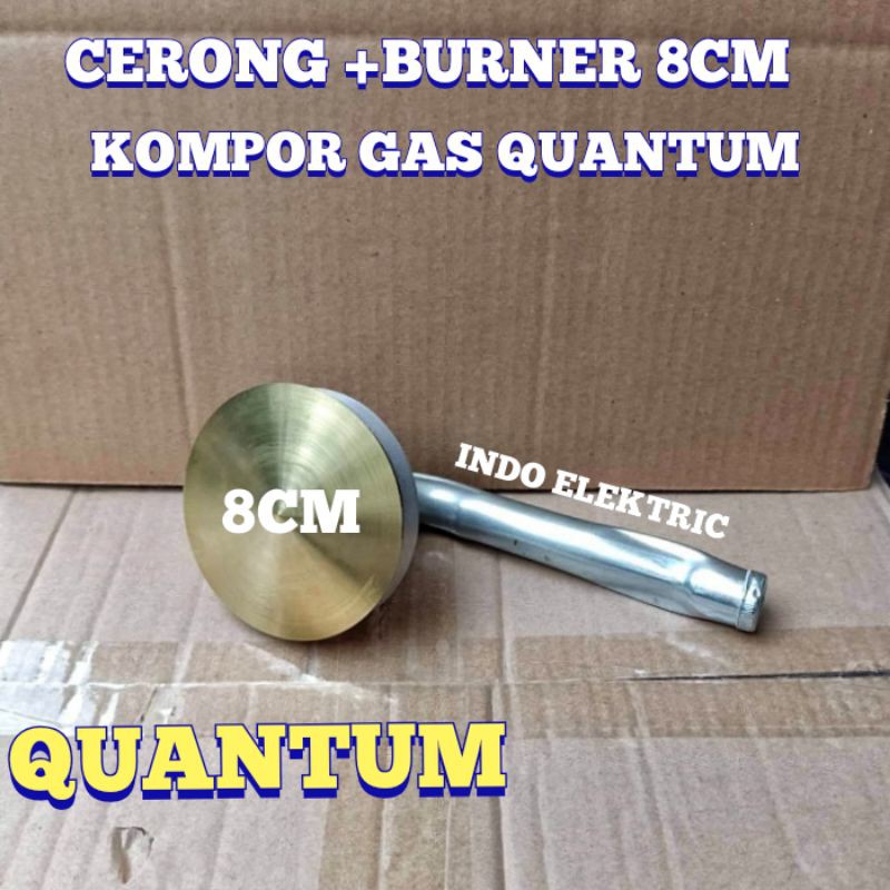 CEROBONG+BURNER KUNINGAN KOMPOR GAS QUANTUM PIPA L TUNGKU QUANTUM