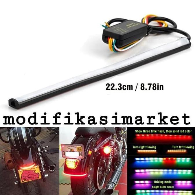 LED BAGASI RGB MOTOR LAMPU PLAT RGB MOTOR LED RGB MOTOR 23 CM