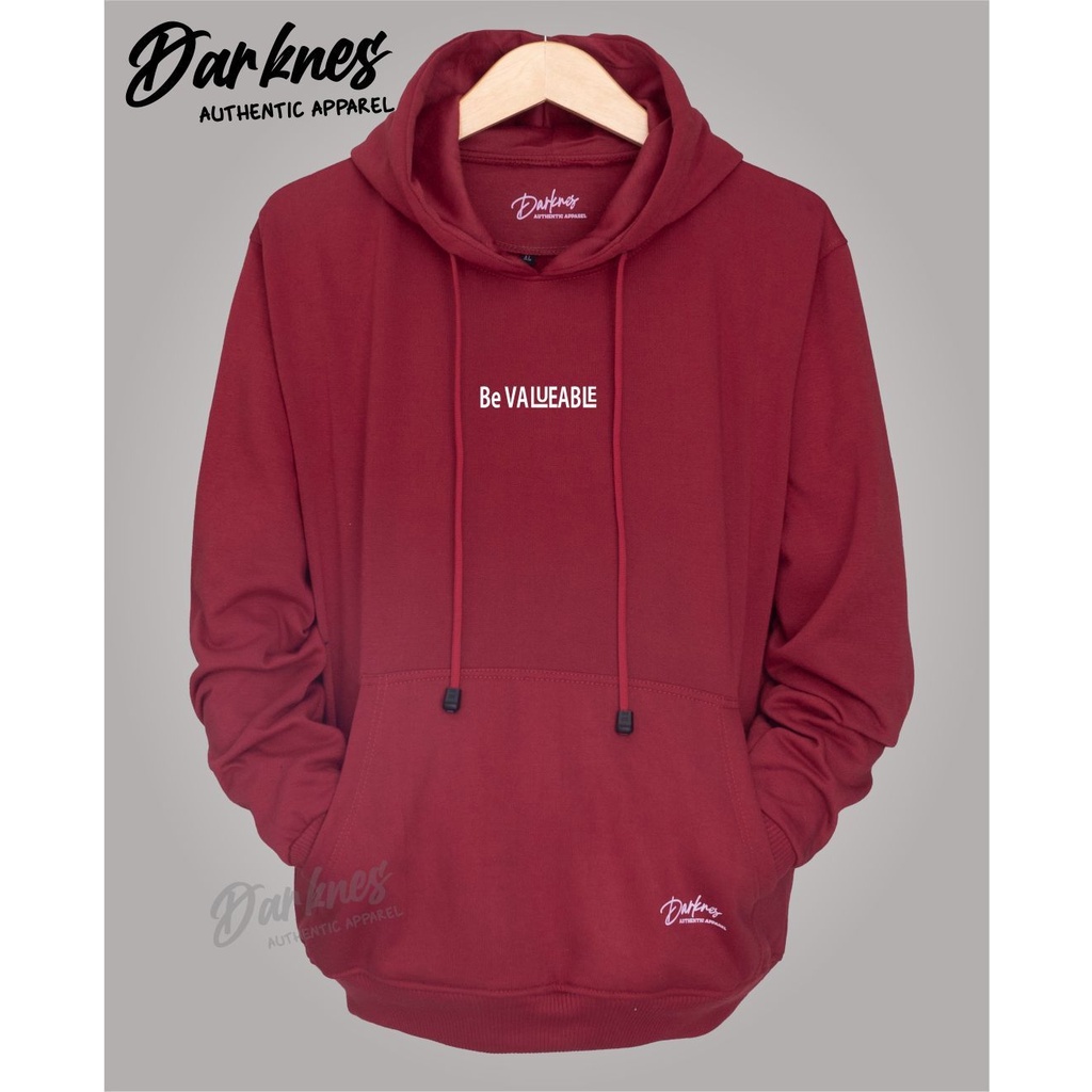 Sweater hoodie wanita terbaru 2022 warna merah BE VALUABLE Drakness original keren sweater hoodie laki laki dewasa sweater hoodie pria ori jepang M L XL XXL