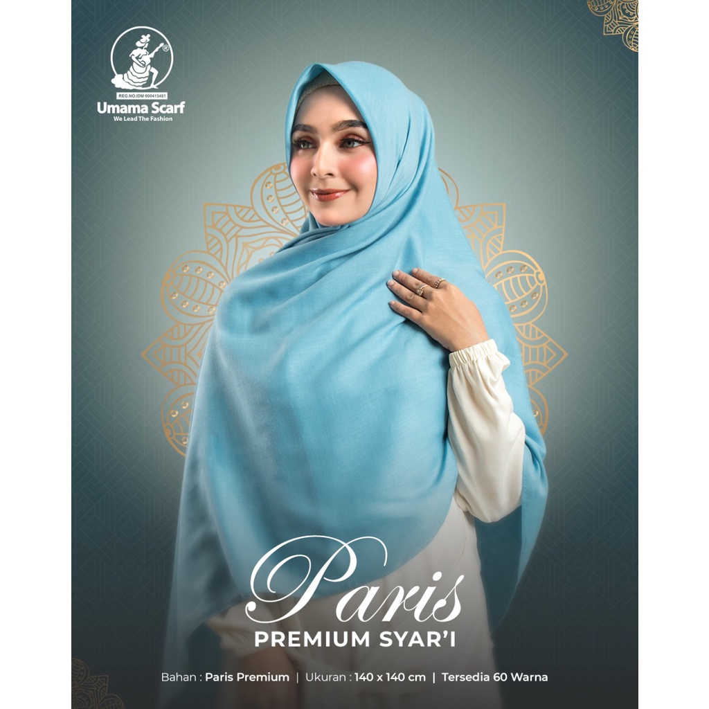 Kerudung Segiempat Polos Syar'i Paris Premium Original Umama Hijab Segi Empat Polos Nayla Hija'b