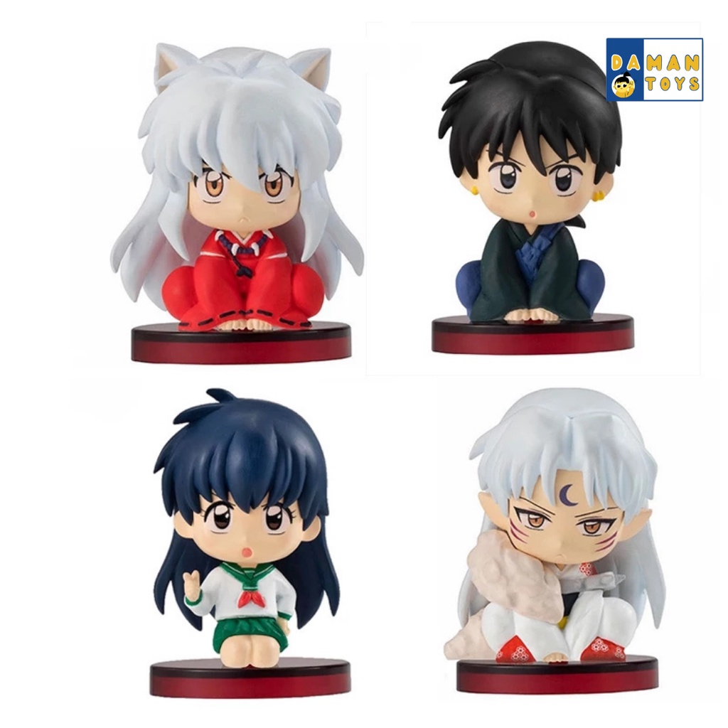 Figure Inuyasha Higurashi Kagome Sesshoumaru Miroku Anime Baru Set 4 Pcs