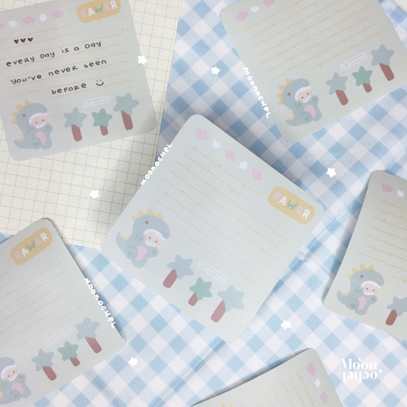 

Dino Mini Memo Sheets - by Moon Ochel