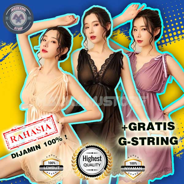 Set setelan baju pakaian daster dress gaun tidur sleapwear haram tank top tangtop piyama dinas malam