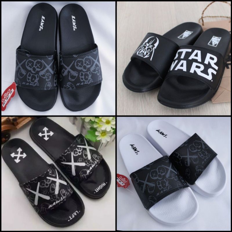 Sandal Slop KAWS  × STAR WARS pria grade ori