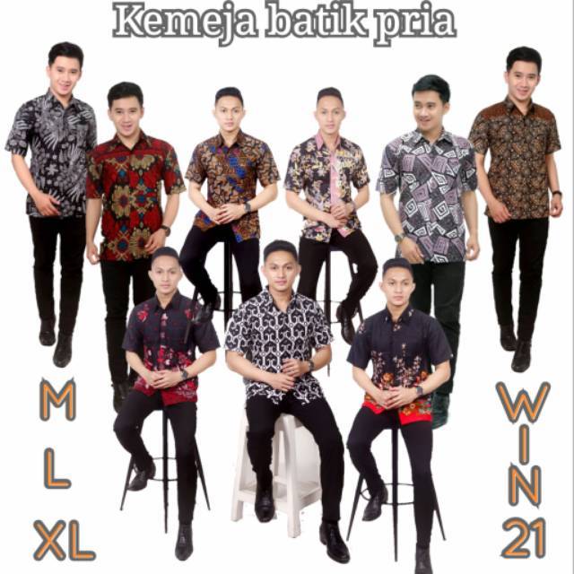 KEMEJA BATIK PRIA LENGAN PANJANG SIZE M L XL XXL BATIK/PEKALONGAN/TERBARU/BATIKWIN21