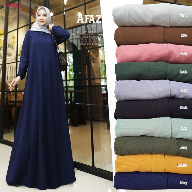 AFAZ DRESS BY ALILA | MAXI DRESS FASHION MUSLIM | GAMIS WANITA MUSLIM