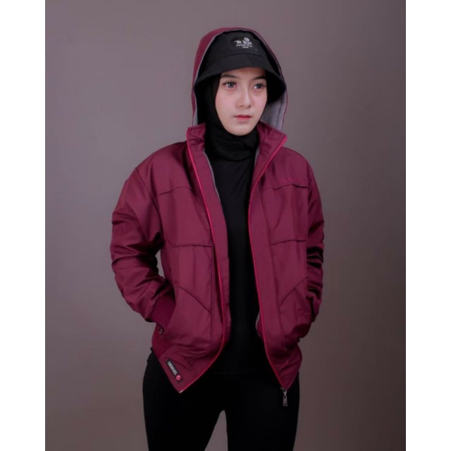 Jaket Wanita Taslan Waterproof Anti Air | OOTD Jaket Wanita/Cewek Hijab Non Hijab