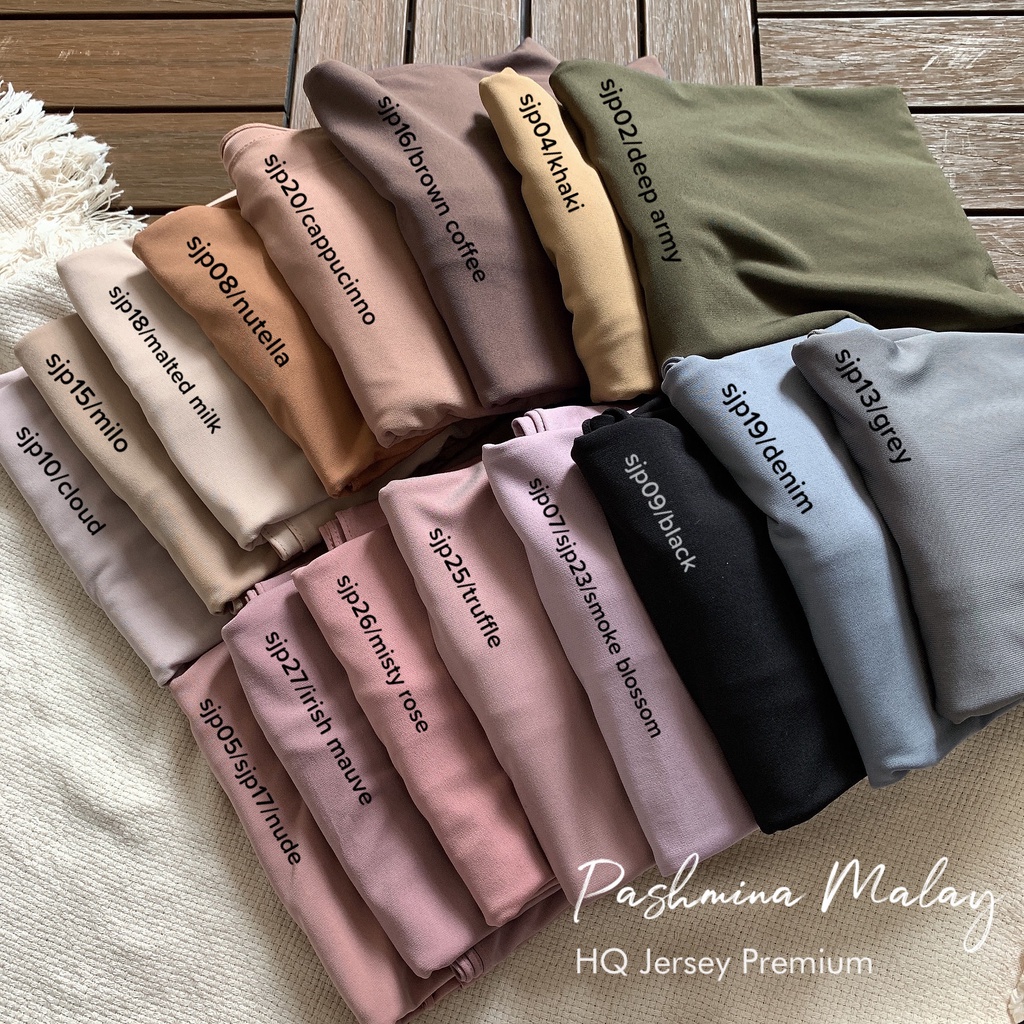 Jilbab Pashmina Malay Jersey Premium