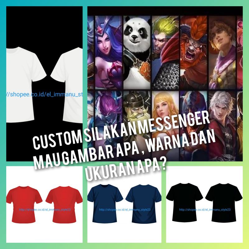 KAOS REGULER MOBILE LEGENDS HERO