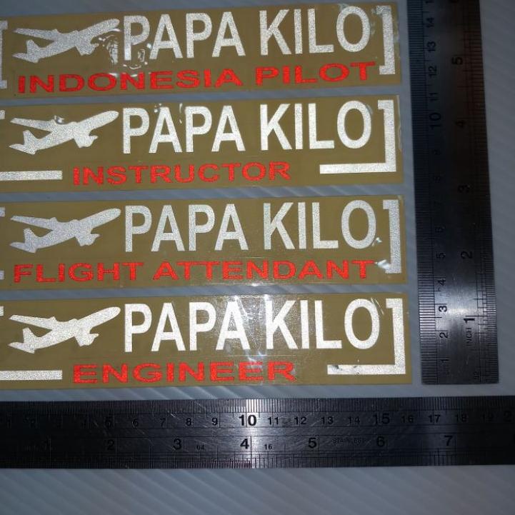 

[KODE PRODUK HKLCM9876] Cutting Sticker Pesawat, PAPA KILO, Indonesia Pilot, Enggineer, Instructor, Flight Attendant