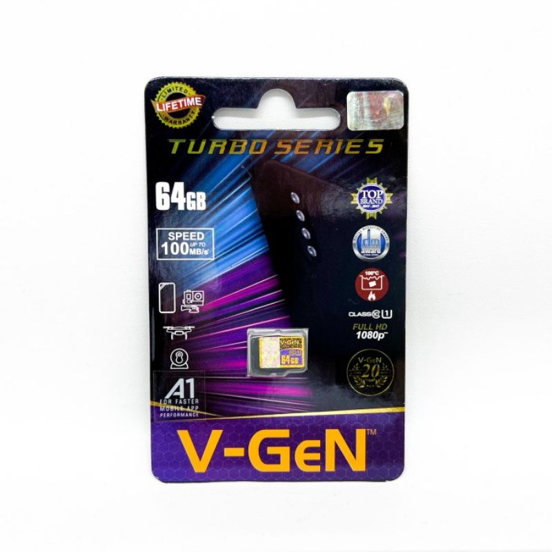 Micro SD Card V-Gen 8GB 16GB 32GB 64GB Class10 Turbo Memory V-Gen Memori V-Gen Class10