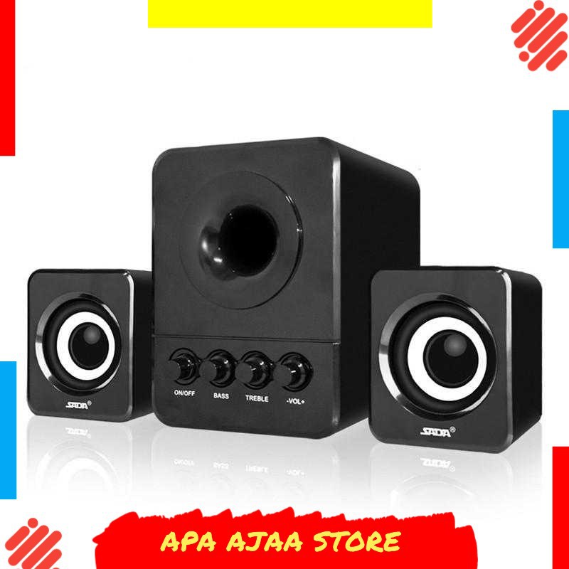 Terlariss !! SADA D-203 Speaker Stereo 2.1 with Subwoofer &amp; USB Power