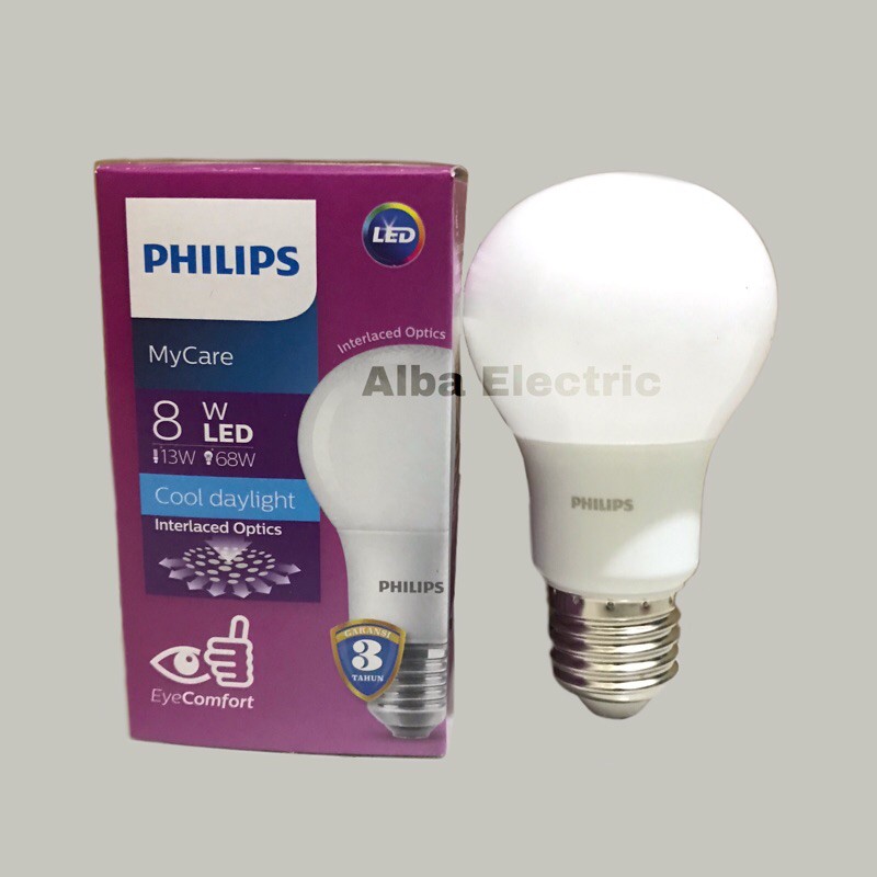 PHILIPS LED 8 Watt Bulb LED 8W Lampu LED Philips 8 W