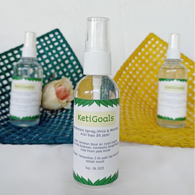 KetiGoals Deodorant Spray 60/100ml Keti Goals obat ketiak