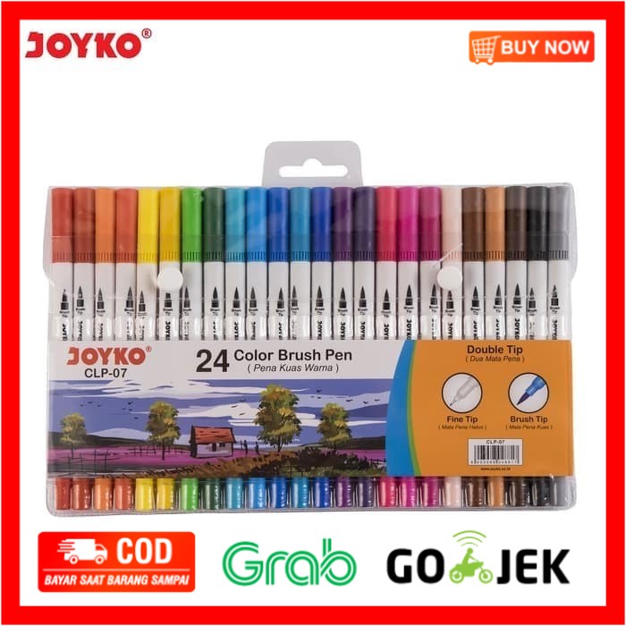 

(BISA COD) Color Brush Marker 24 Warna JOYKO CLP-07