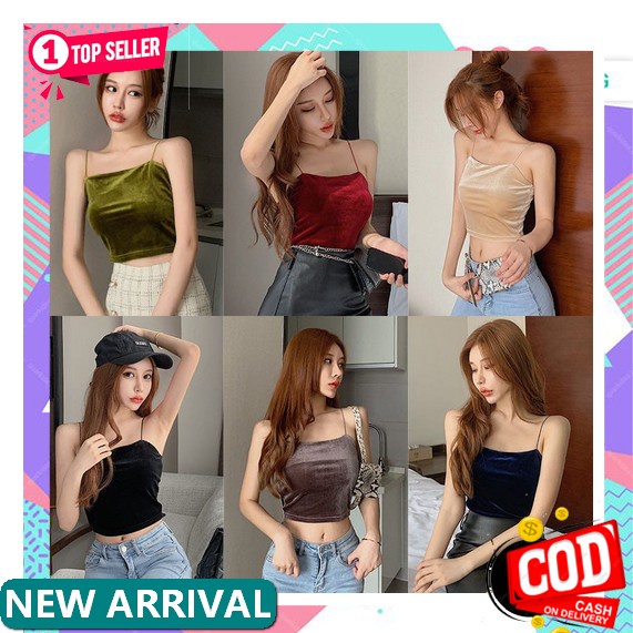 Tank Top Bra Korean Style Pakaian Dalaman Wanita Tanktop Panjang Dengan Busa Lily Top / Tanktop Wani