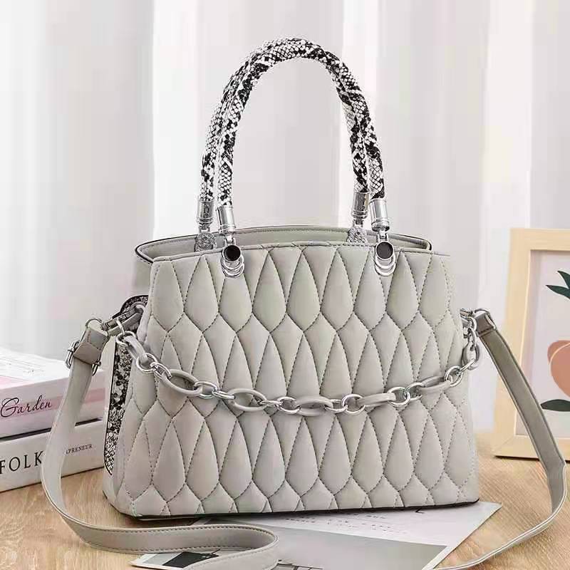 [COD] LB - Shoulderbag import bahan kulit handle motif snake / Tas bahu wanita handle motif ular 417