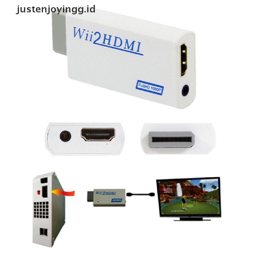 Adaptor Konektor Konverter Upscaling Dengan 3.5MM HD Wii Ke HDMI 1080P / 720P