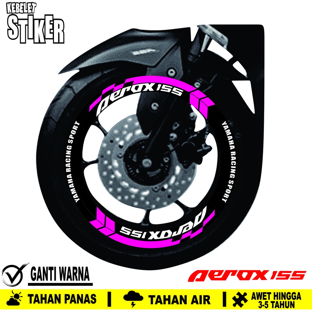 Stiker Velg Aerox, Lis Velg Variasi, Stiker Velg Variasi Yamaha Aerox, cutting stiker motoR