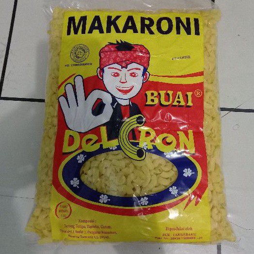 Makaroni Delcron/ Makaroni Bantet  250 Gram / Makaroni BUAI