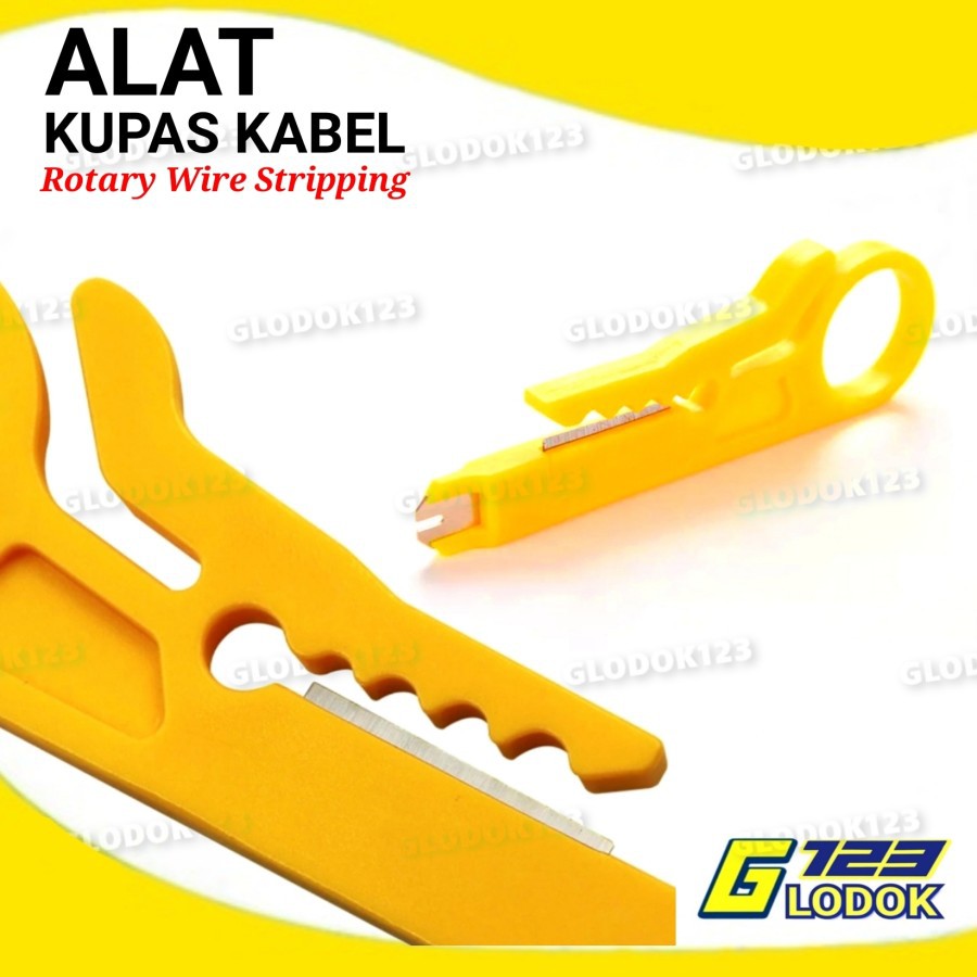 Alat Kupas Kulit Kabel Putar Rotary Wire Stripping kuning