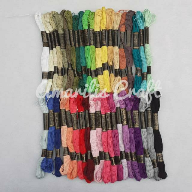 [40pcs] Benang Sulam Polos