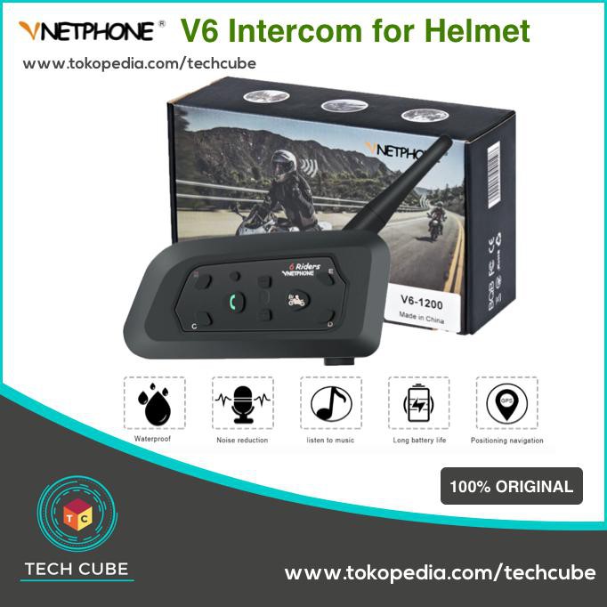 Bluetooth Intercom V6 Vnetphone 6 Riders 1200M For Helmet Sena Killer