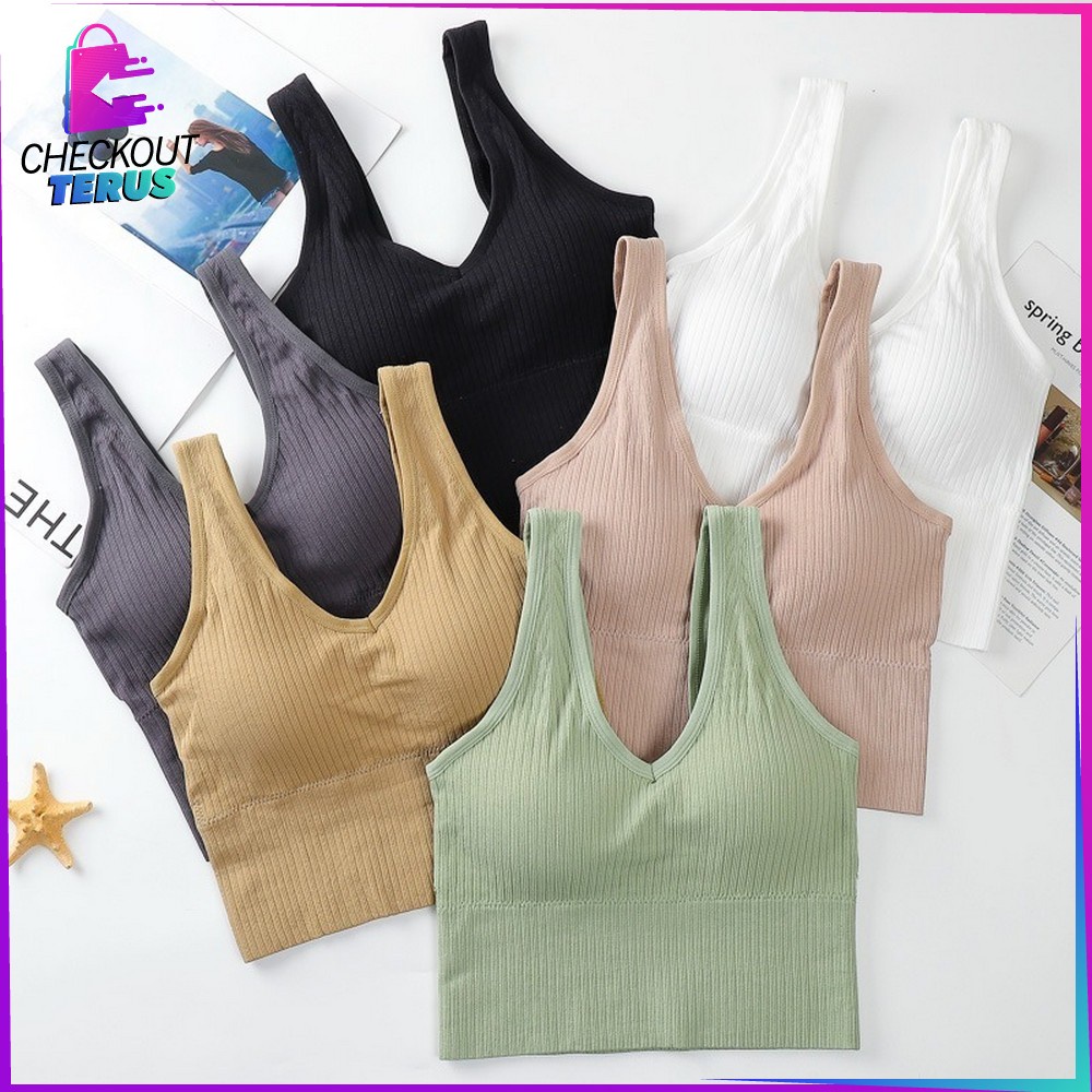 CT P94- P97 Pakaian Dalam Wanita Bra Yoga Tanpa Kawat Sport Bra Push Up Pakaian Atasan Wanita Bra Fitness Zumba Pakaian Atasan Olahraga Wanita