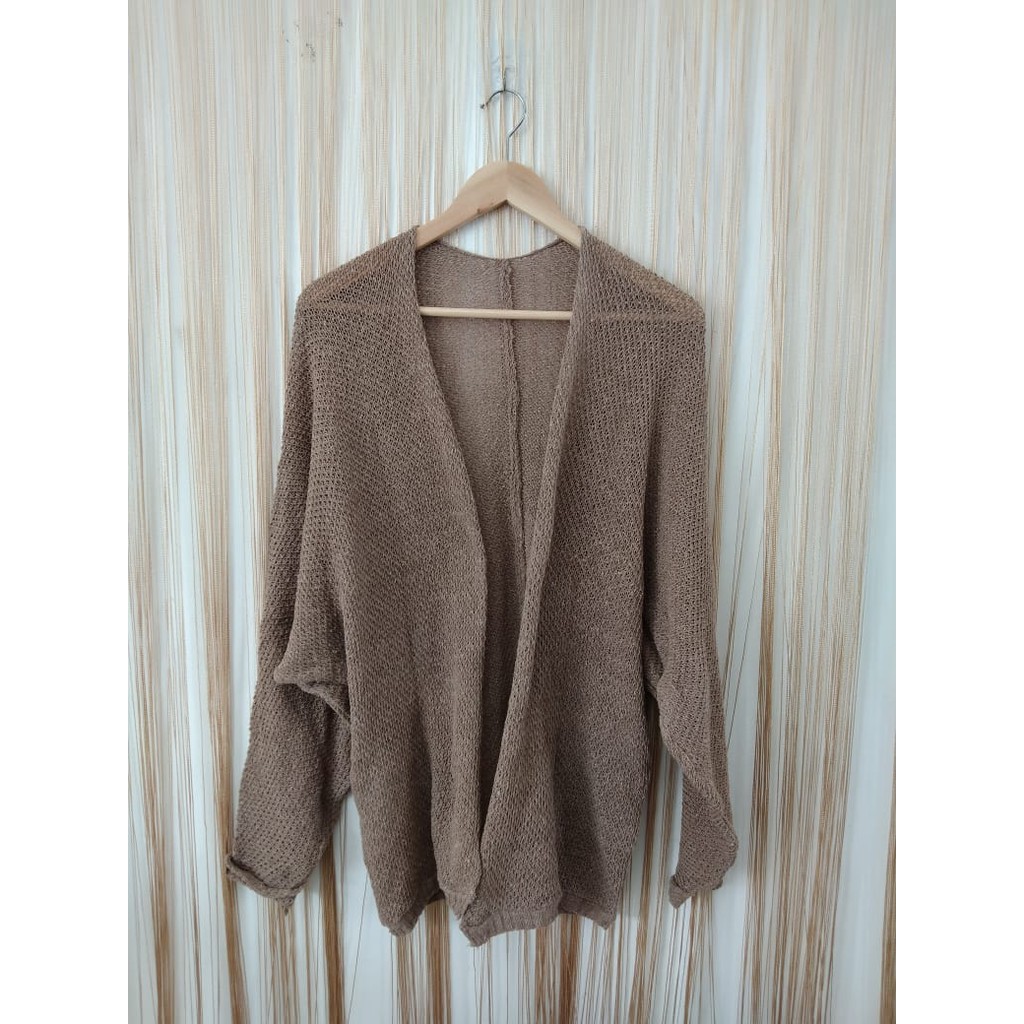 RAJUT OVERISZED BATWING CARDY KNIT / KARDIGAN KELELAWAR LOOCY